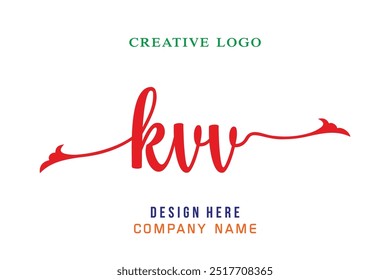 O logotipo com letras KVV é simples, fácil de entender e confiável