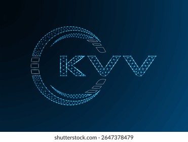KVV baixo poli letra logotipo vetor design. KVV design de logotipo poli inferior. Logotipo poli baixo.