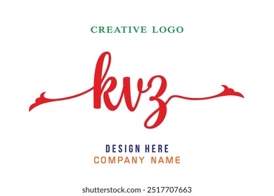 O logotipo de letras KVZ é simples, fácil de entender e confiável