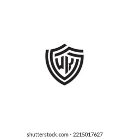 KW concepto de escudo de línea abstracto en un diseño profesional de alta calidad que se imprimirá en cualquier medio de impresión