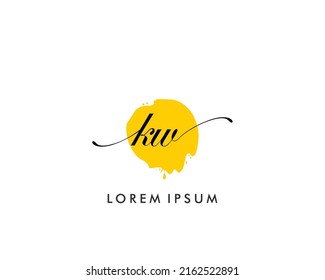 KW Initial beauty monogram logo vector