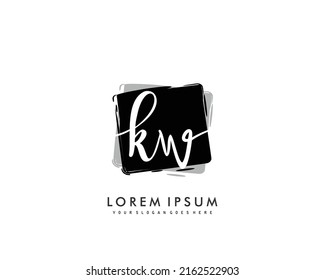KW Initial beauty monogram logo vector
