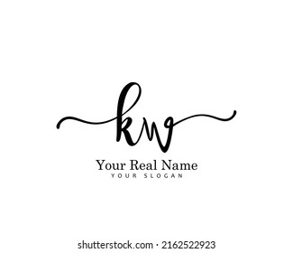 KW Initial beauty monogram logo vector