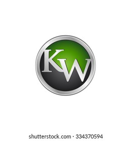 KW initial circle logo green