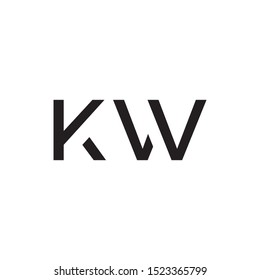 KW initial letter logo template vector icon design