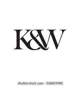 K&W Initial logo. Ampersand monogram logo