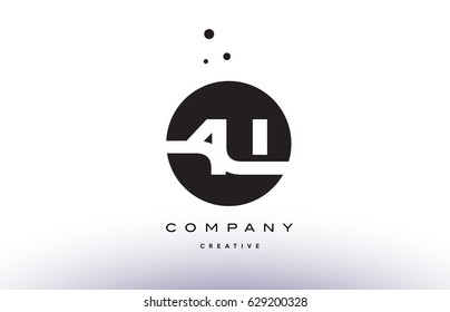KW K W alphabet company letter logo design vector icon template simple black white circle dot dots creative abstract