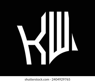 KW letter logo design vector art