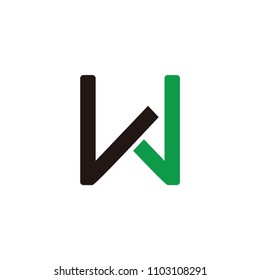 kw letter vector logo