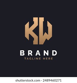 KW Logo Design. Modern, Minimal, Elegant and Luxury KW Logo. Alphabet Letter KW Logo Design for Brand Corporate Business Identity.