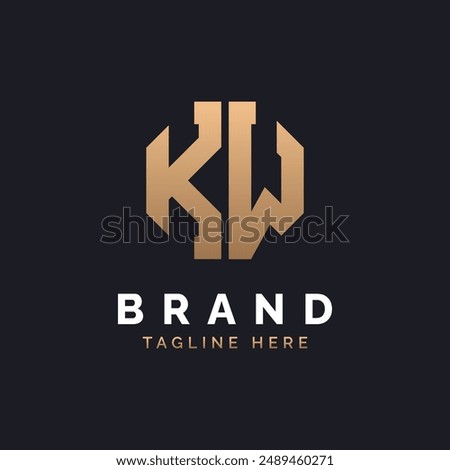 KW Logo Design. Modern, Minimal, Elegant and Luxury KW Logo. Alphabet Letter KW Logo Design for Brand Corporate Business Identity.