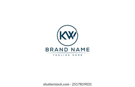 KW logo Design Template Vector Graphic Branding Element