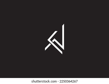 Plantilla vectorial de diseño de logotipo de KW