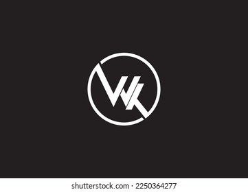 KW  logo design vector template