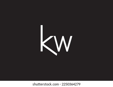 KW  logo design vector template