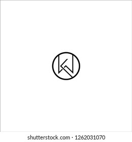 KW Logo Letter design vector