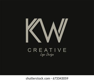 KW Logo. Letter design vector