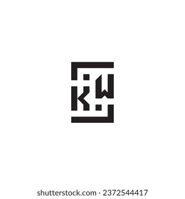 KW square concept retro logo in high quality professional design that will print well across any print media
