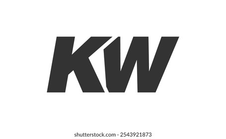 KW Techno Editable Font Logo For Corporate Branding. Bold, Futuristic Design With Unique Typographic Ideas. Minimal Custom Type And Dynamic Letter Variations For Promotion, Printing, And Book Titles