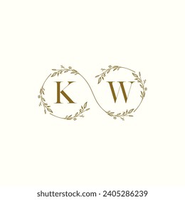 KW wedding infinity in elegant monogram with high quality professional design that will print well