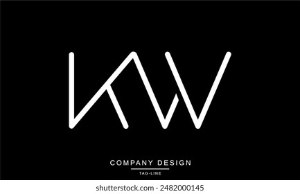 KW, WK Abstrakt Letters Logo Monogram Design Schriftart