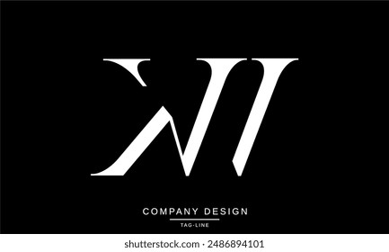 KW, WK Abstract Letters Logo Monogram Design Icon Font