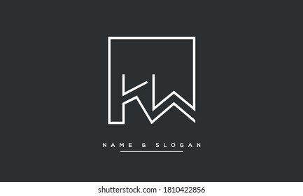 KW, WK Initial Letters Logo Monogram