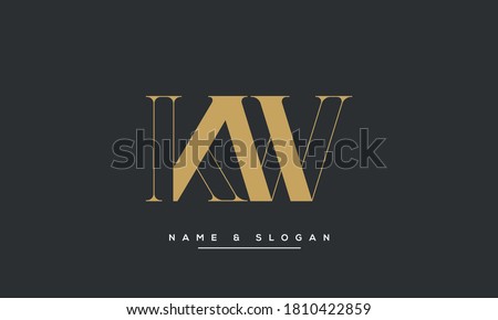 KW, WK Initial Letters Logo Monogram
