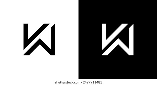 KW WK letter logo vector monogram icon design business