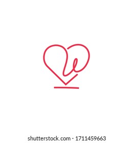KW WK letters unique logo design concept. Vector template