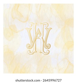 KW, WK, Logo KW, Buchstabe KW, Monogramm KW, Logo für Hochzeit , Monogramm für Hochzeit , Hochzeitsmonogramm, Hochzeitslogo, Logo-Design , Monogramm Vintage