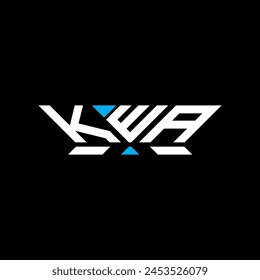 Diseño de Vector de logotipo de letra KWA, logotipo simple y moderno de KWA. Diseño lujoso del alfabeto de KWA  