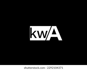 KWA Logo and Graphics design vector art, Icons isolated on black background