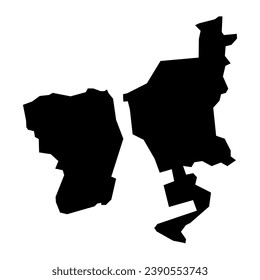 Kwai Tsing district map, administrative division of Hong Kong. Vector illustration.