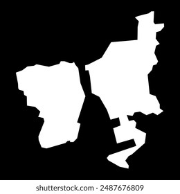 Kwai Tsing district map, administrative division of Hong Kong. Vector illustration.