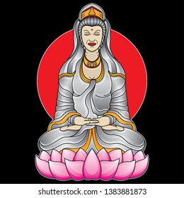 kwan yin vector, vector EPS 10