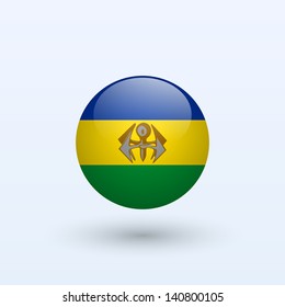 KwaNdebele round flag. Vector illustration.