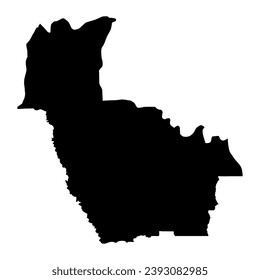 Kwango province map, administrative division of Democratic Republic of the Congo. Vector illustration.