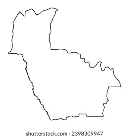 Kwango province map, administrative division of Democratic Republic of the Congo. Vector illustration.