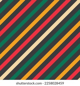 Kwanzaa Diseño de fondo de patrón de repetición de vector striping africano