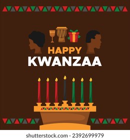 Diseño de vectores de elementos de banner de Kwanzaa