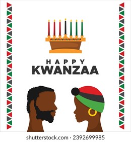 Diseño de vectores de elementos de banner de Kwanzaa