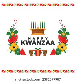 Diseño de vectores de elementos de banner de Kwanzaa