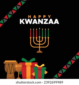 Diseño de vectores de elementos de banner de Kwanzaa