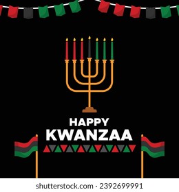 Diseño de vectores de elementos de banner de Kwanzaa