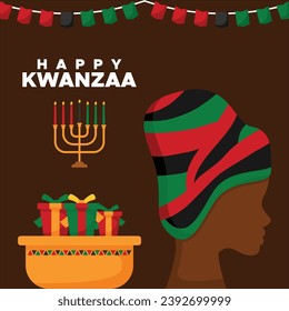 Kwanzaa Banner Element Vector Design