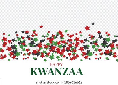 Kwanzaa banner. Traditional african american ethnic holiday design concept. Green, red, and black colors. Vector illustration. 