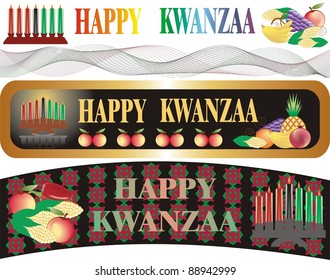 kwanzaa banner in vector