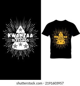 KWANZAA BLESSING- Kwanzaa Principles T-Shirt.woman Birthday, Woman Group, Woman Item, Church Group, Cultural Gift, Christmas Gift, African American Church, Black History T Shirts.