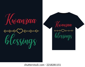 Ilustraciones de Kwanzaa Blessings para diseño de camisetas listas para imprimir